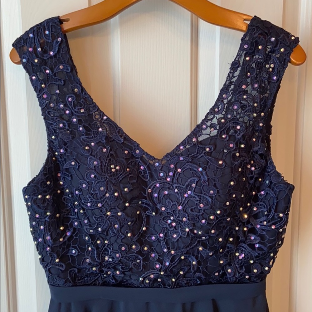 JJ’s House Navy Bridesmaid Dress - Picture 3 of 7